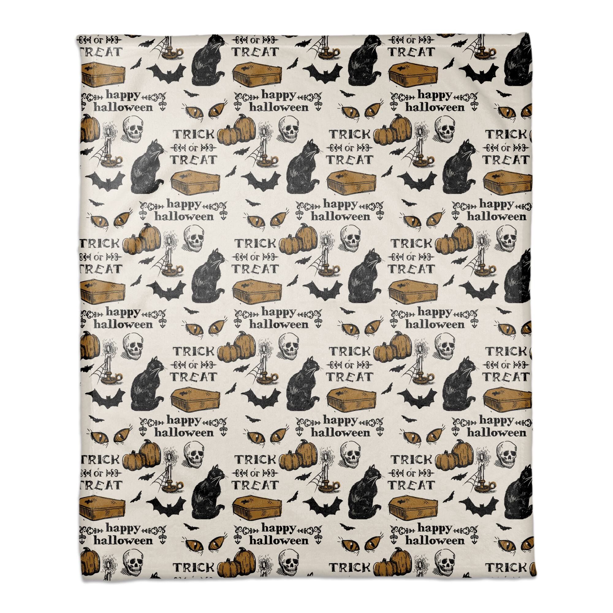 Vintage Halloween Pattern Throw